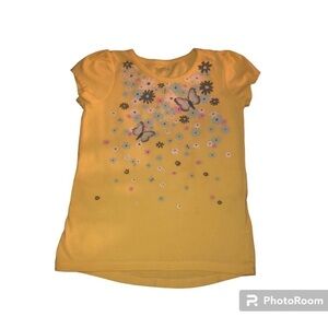 Toughskins butterfly floral yellow shirt. Small 🛍